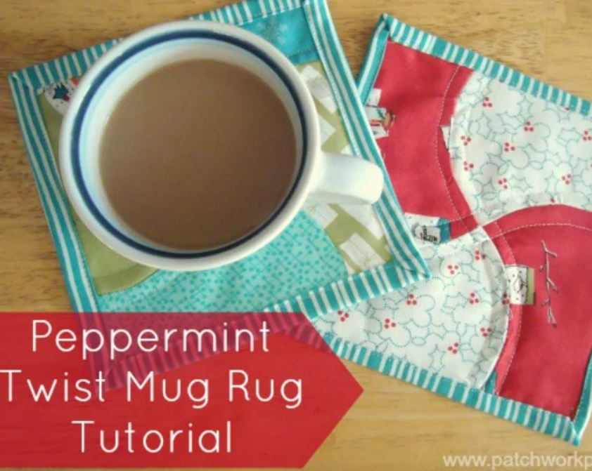 Apple Core Mug Rug - pdf tutorial