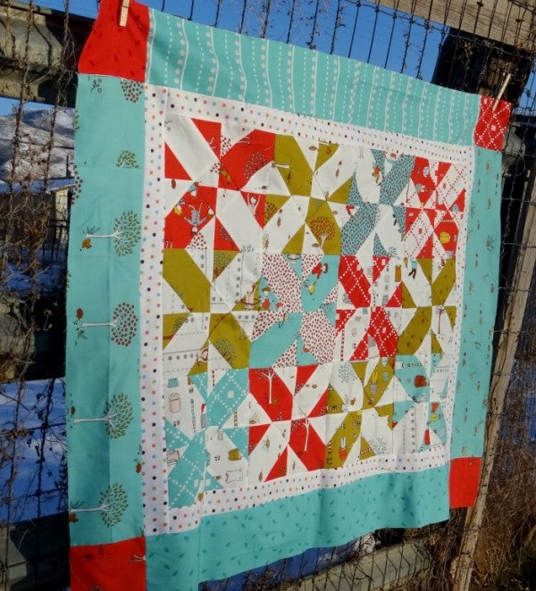 Disappearing four patch quilt- Pinwheel Twist Quilt Pattern