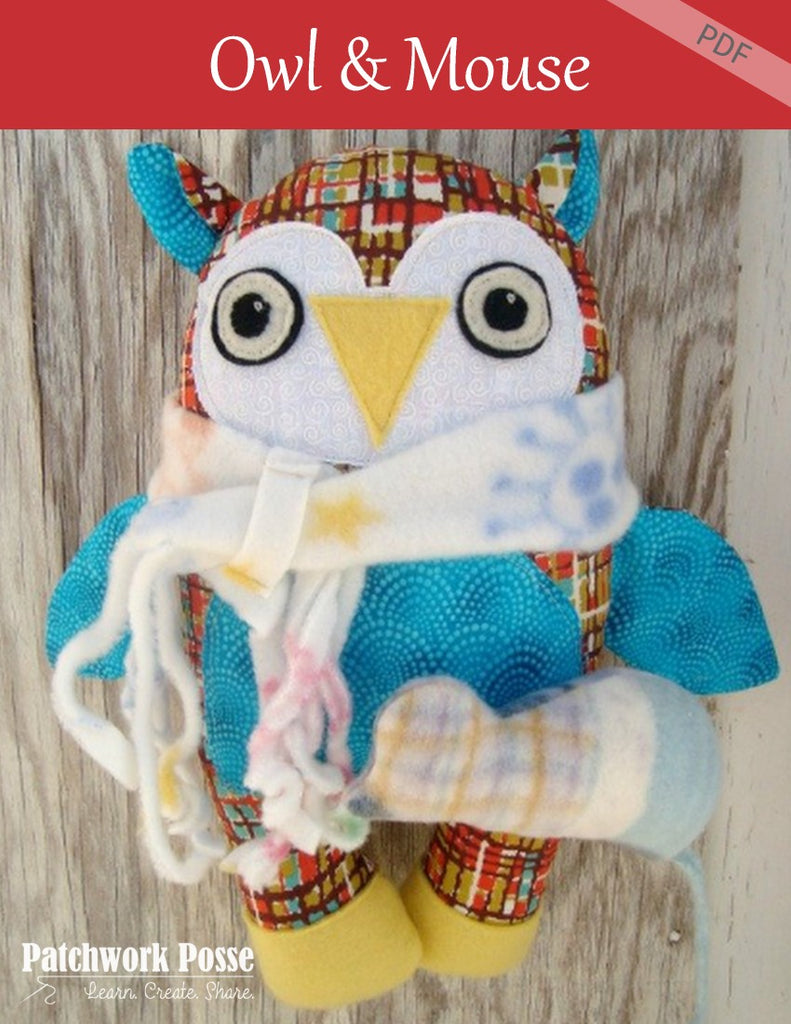 Owl and Mouse Plushie Pattern