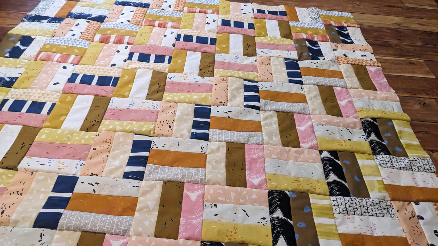 Rail Fence Quilt Pattern - pdf tutorial