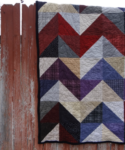 Chevron Quilt (layer cake) - pdf pattern