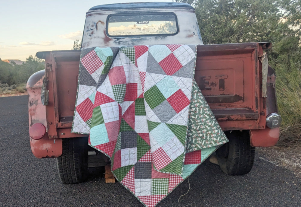 Four and Ten Quilt Pattern with a Layer Cake - pdf pattern
