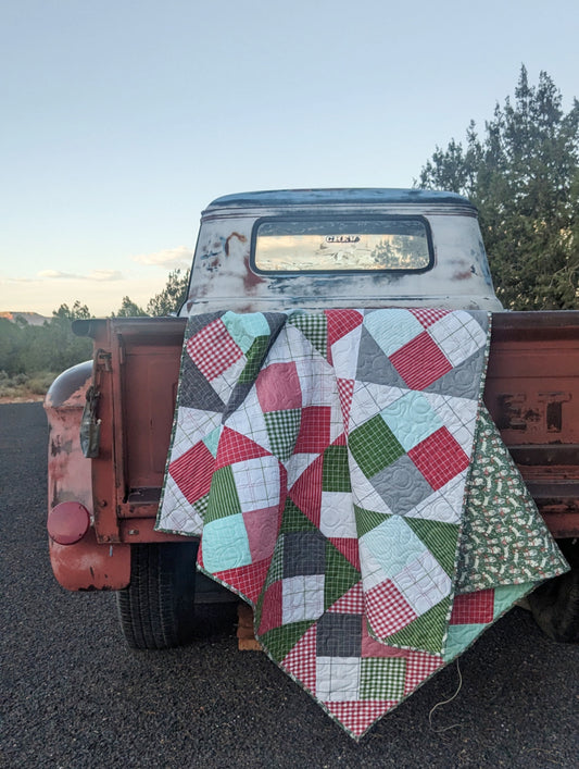 Four and Ten Quilt Pattern with a Layer Cake - pdf pattern