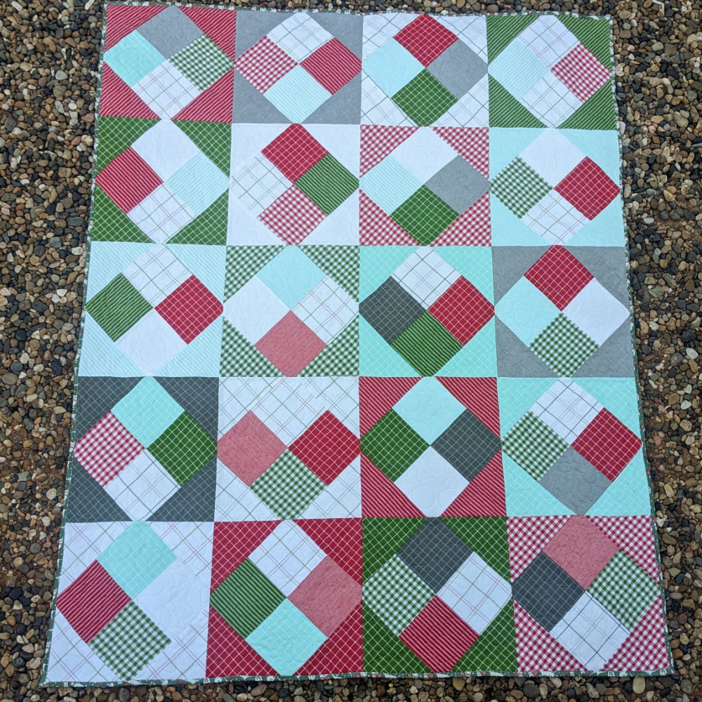 Four and Ten Quilt Pattern with a Layer Cake - pdf pattern