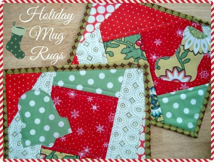 Mug Rug / Quilt as you go - pdf pattern