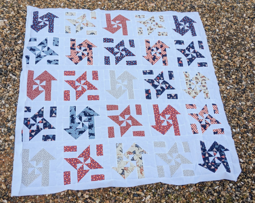 Patriotic Pinwheel Quilt Pattern