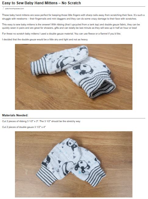 Baby Mittens - pdf tutorial