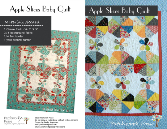 Apple Slices Baby Quilt Pattern