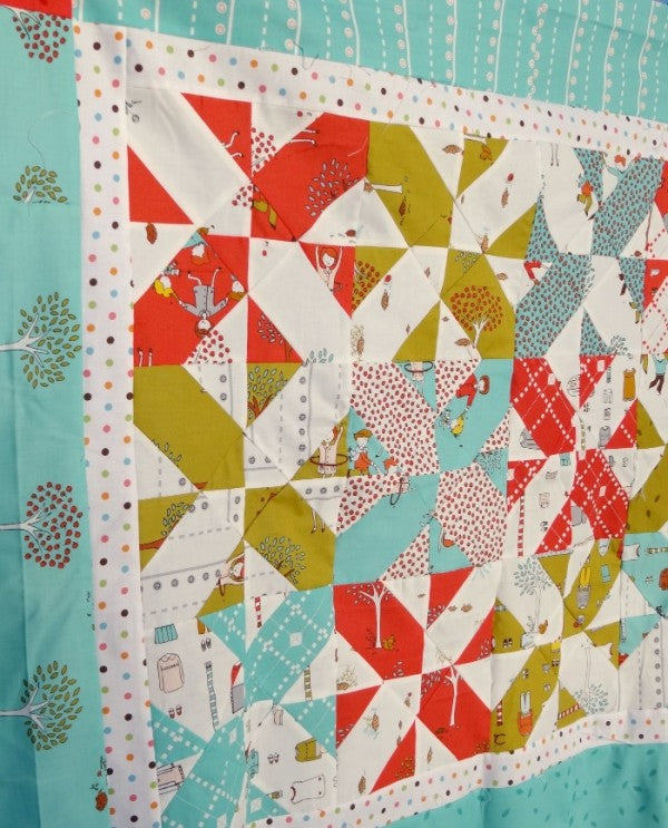Disappearing four patch quilt- Pinwheel Twist Quilt Pattern