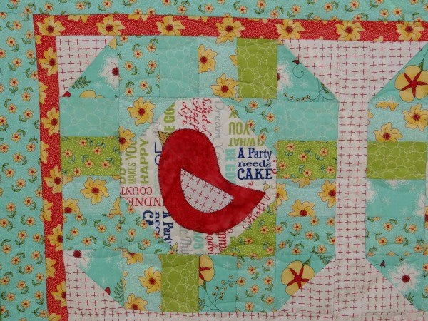 Early Bird Quilt with applique birds