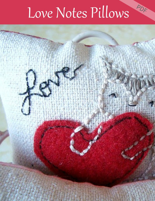 Love Embroidery Mini Pillows