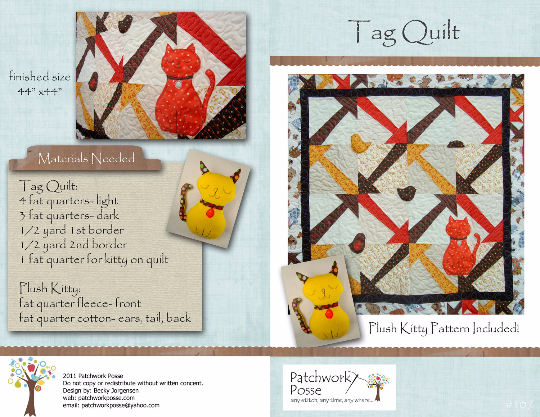 Tag Quilt & Cat Pattern