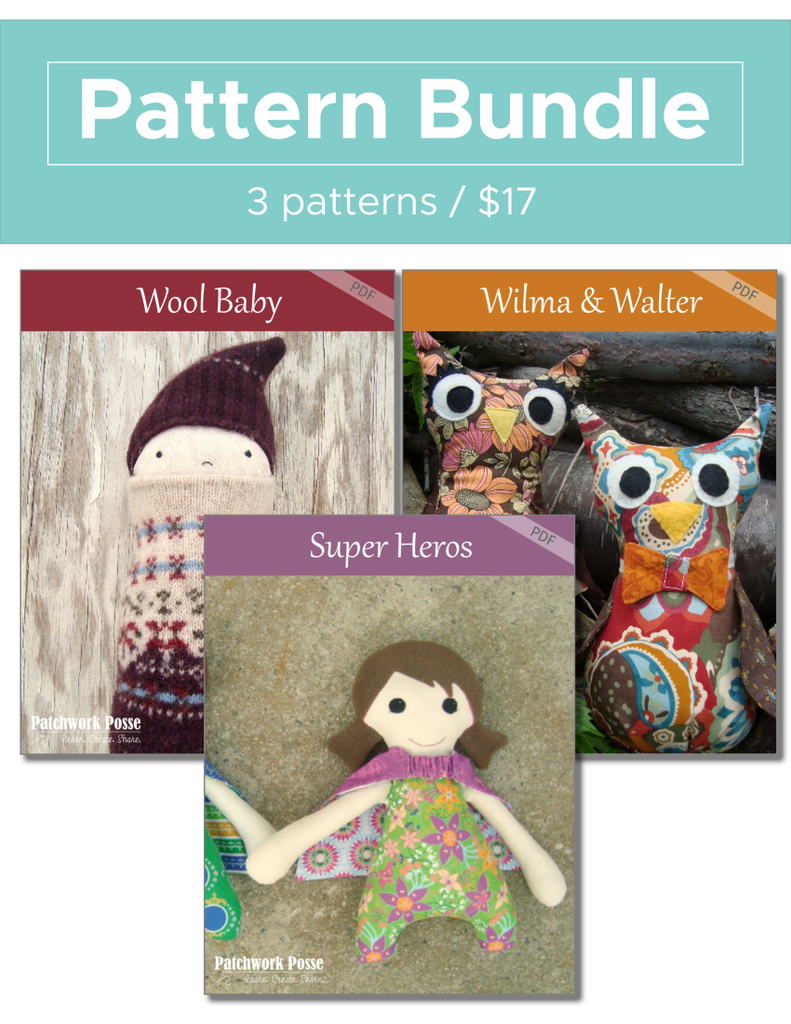 Wool Baby, Owl, Heros Pattern Bundle